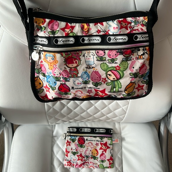 Tokidoki for LeSportsac NWOT crossbody or shoulder bag with make up bag inside - Picture 1 of 7